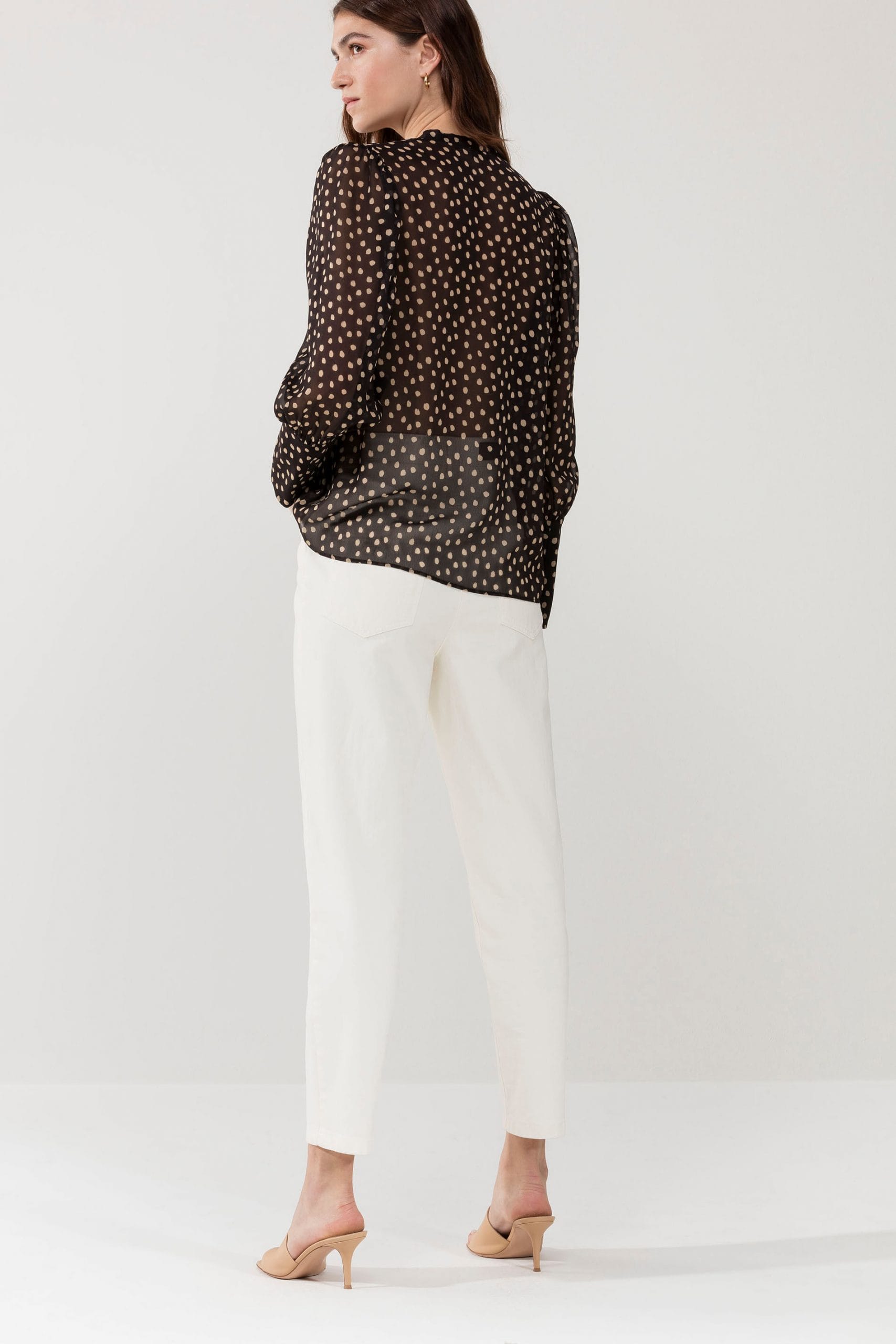 PANTALON DENIM DE COULEUR FUSELÉE – Image 3