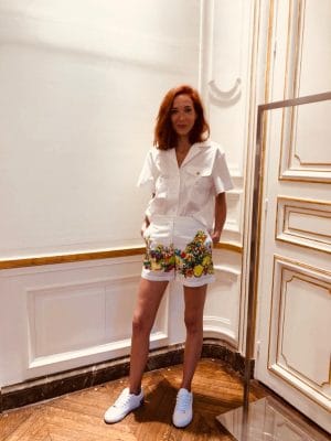 SHORT EN POPELINE FRESH FRUITS