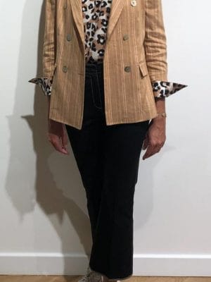 VESTE BEIGE RAYEE