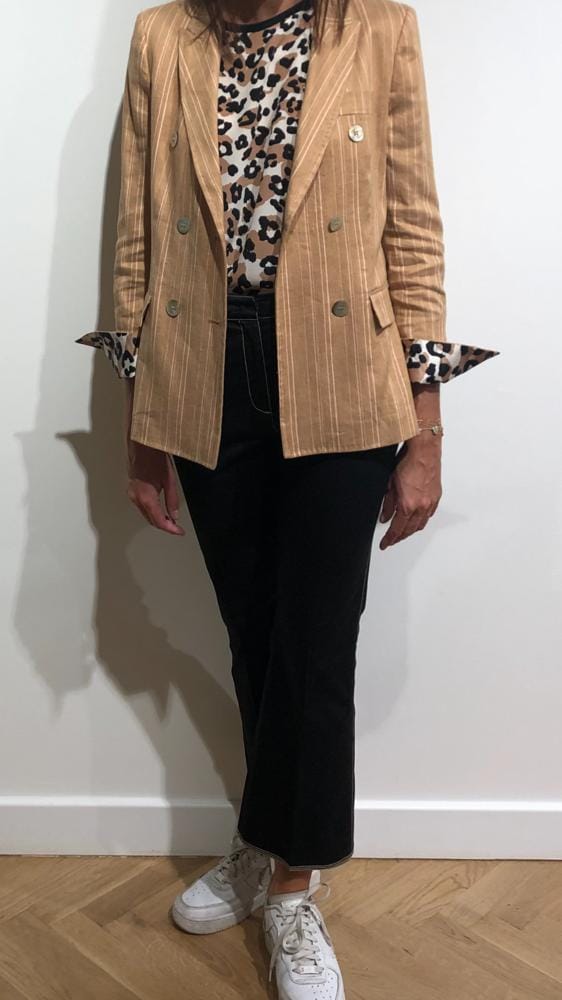 VESTE BEIGE RAYEE