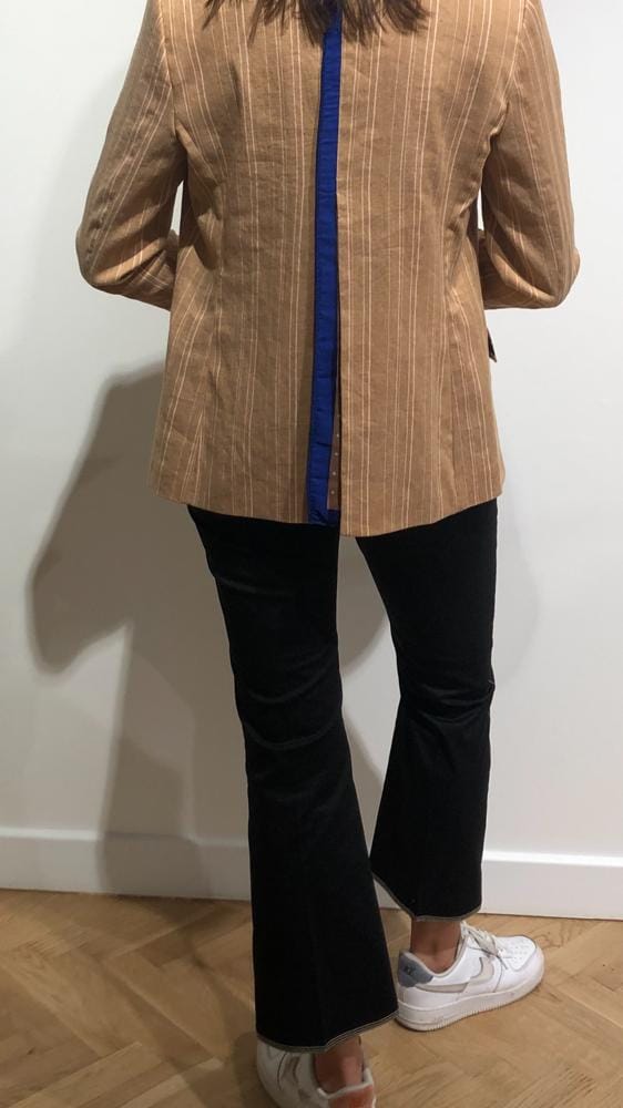 VESTE BEIGE RAYEE – Image 3