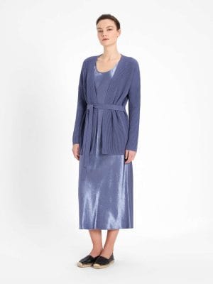 CARDIGAN EN FIL DE COTON MELANGE TAUPE