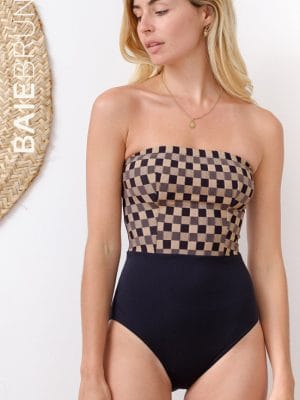 MAILLOT UNE PIECE DAMIER