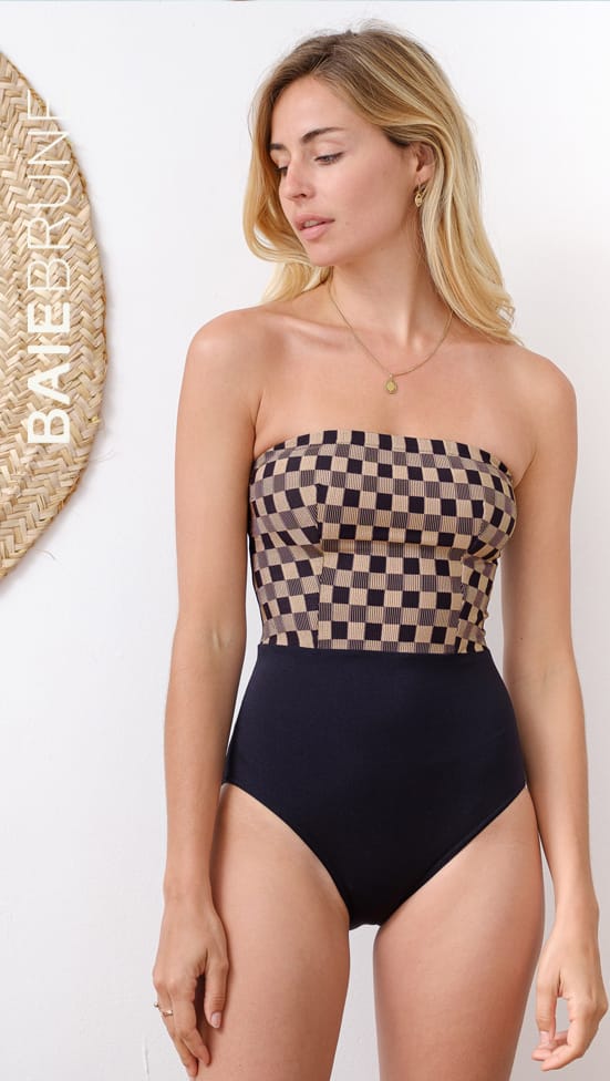 MAILLOT UNE PIECE DAMIER