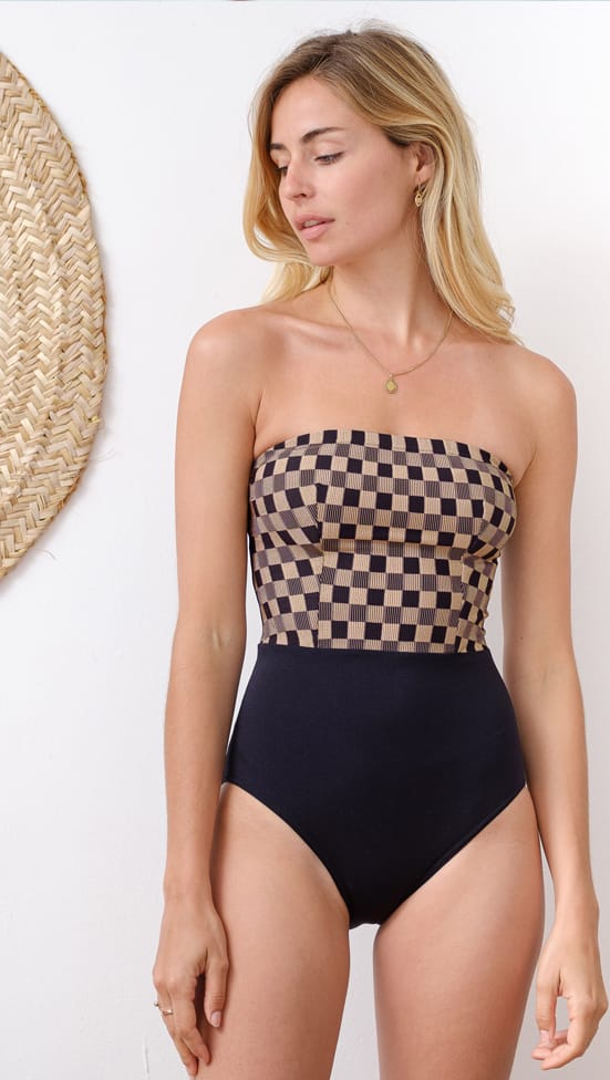 MAILLOT UNE PIECE DAMIER – Image 3