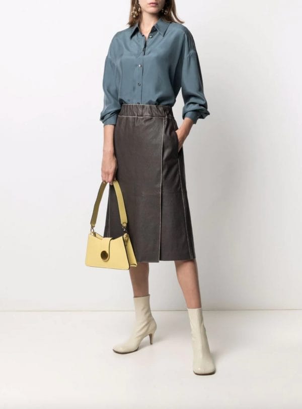 CHEMISE EN SOIE A COL POINTU