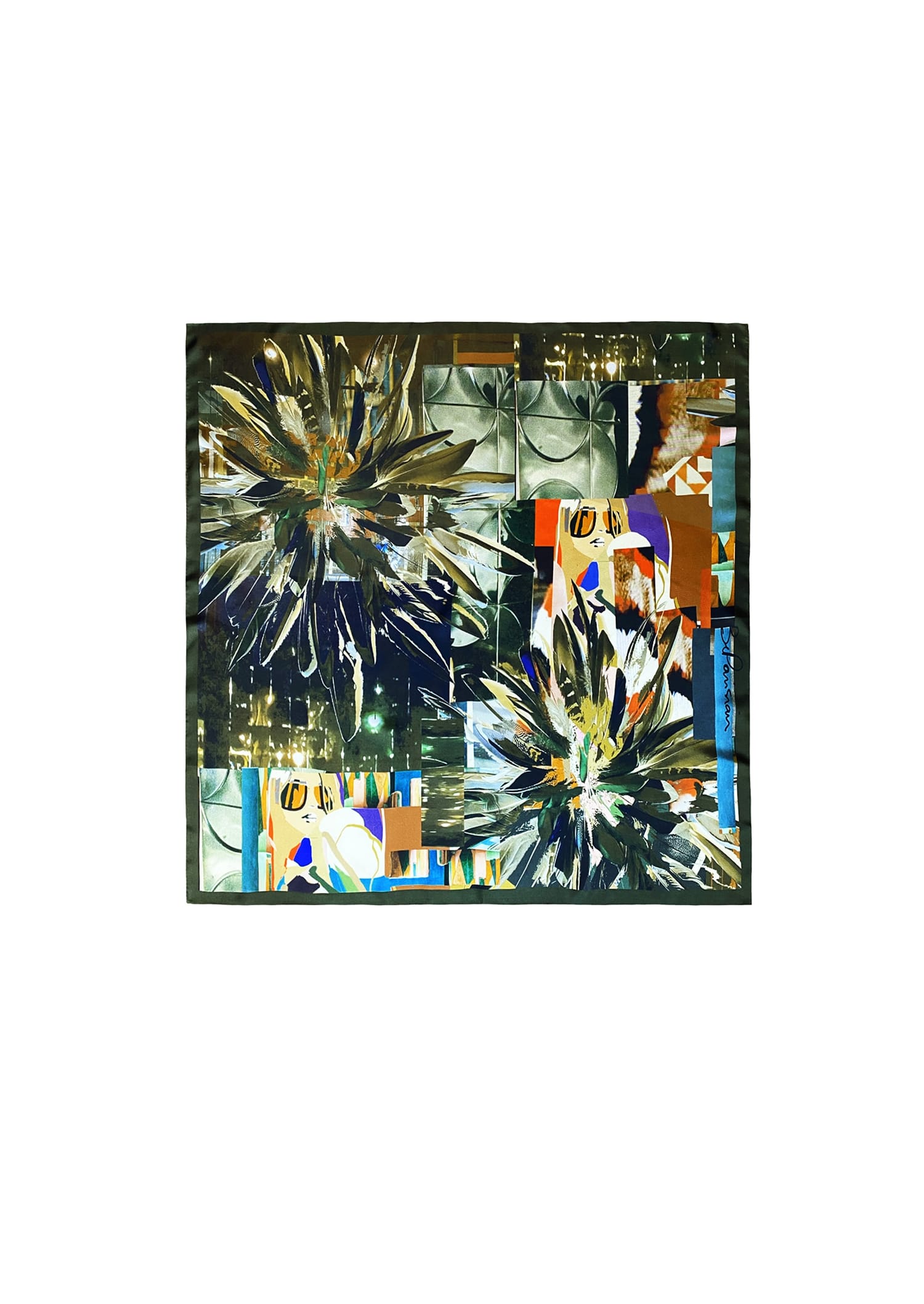 FOULARD CARRÉ ICONE PLUME – Image 3