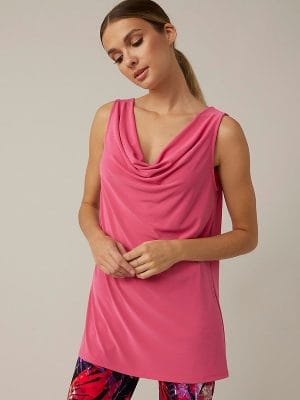 DEBARDEUR ENCOLURE DRAPEE ROSE