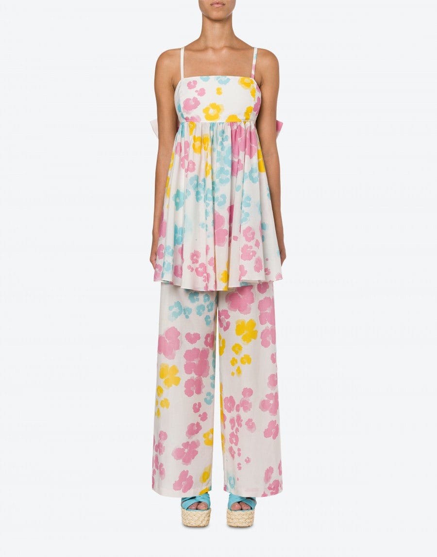 HAUT LONG EN SOIE LÉOPARD FLEUR ET COTON – Image 2