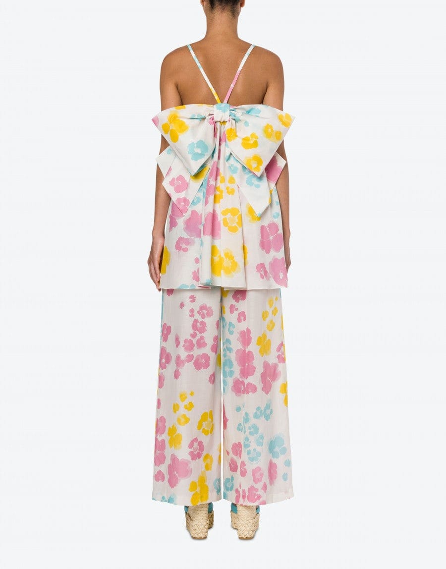 HAUT LONG EN SOIE LÉOPARD FLEUR ET COTON – Image 3