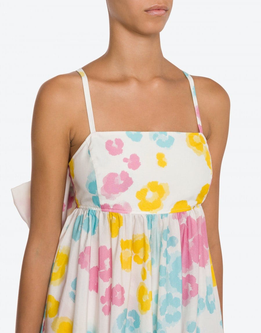 HAUT LONG EN SOIE LÉOPARD FLEUR ET COTON – Image 4