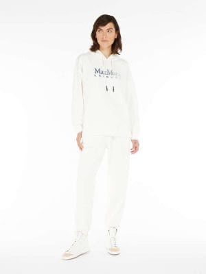 PANTALON EN MOLLETON DE COTON BLANC