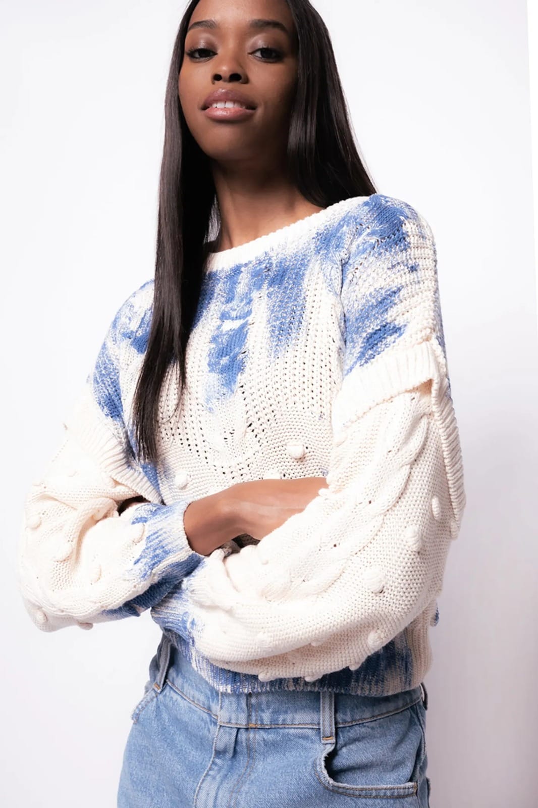 PULL EN COTON PEINT – Image 4