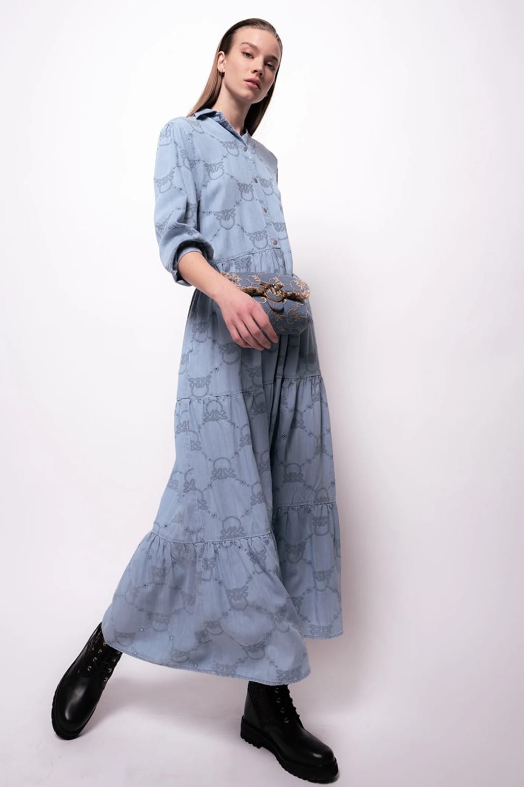 ROBE EN BRODERIE ANGLAISE INDIGO – Image 4