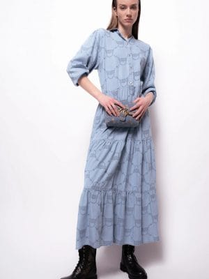 ROBE EN BRODERIE ANGLAISE INDIGO