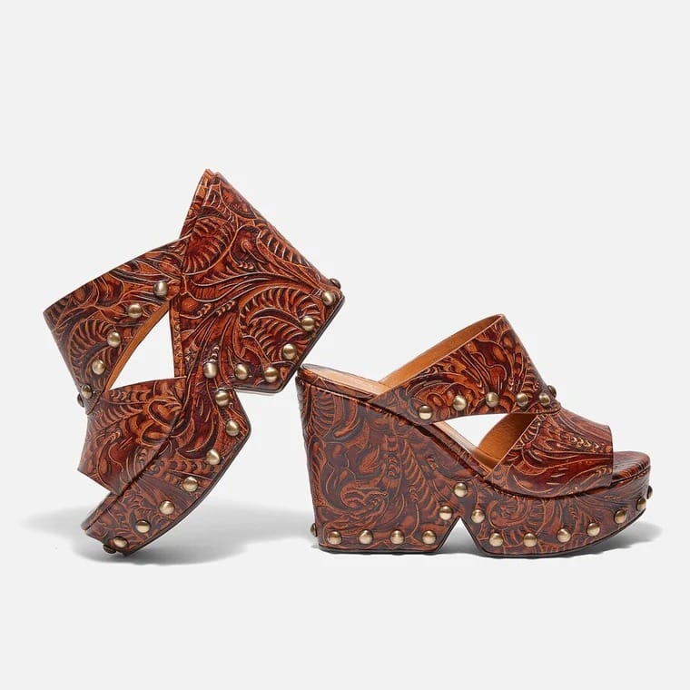 MULES DAEL VEAU CORDU BOIS – Image 2