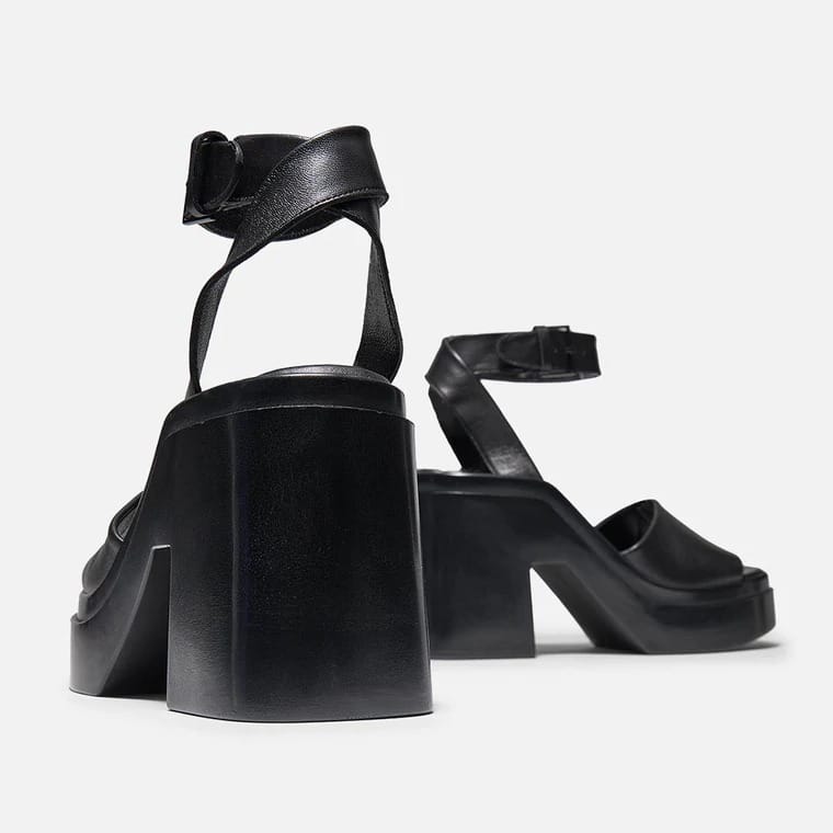 SANDALES NOE AGNEAU NOIR – Image 2
