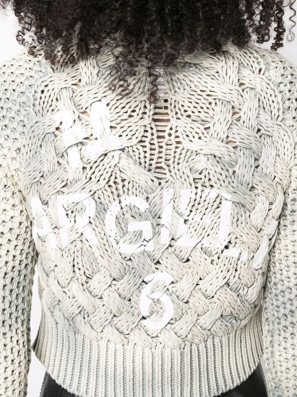 PULL CROP EN MAILLE TROSADEE – Image 3