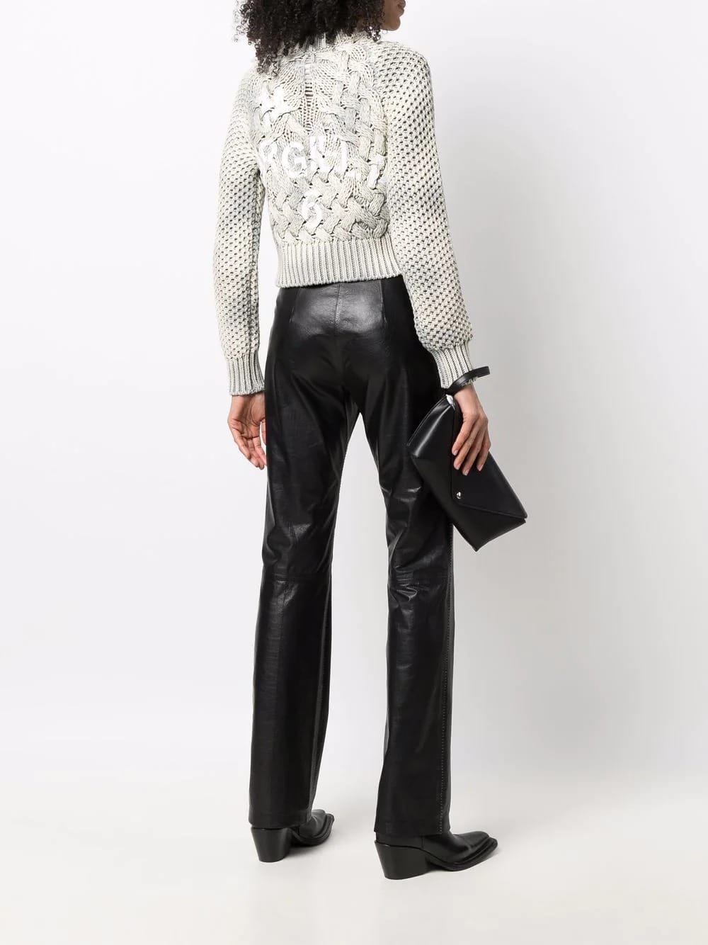 PULL CROP EN MAILLE TROSADEE – Image 4