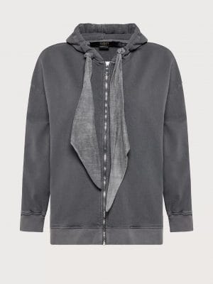 SWEAT À CAPUCHE EN COTON LAVÉ