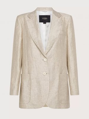 VESTE EN LIN DÉLAVÉ FROISSÉ