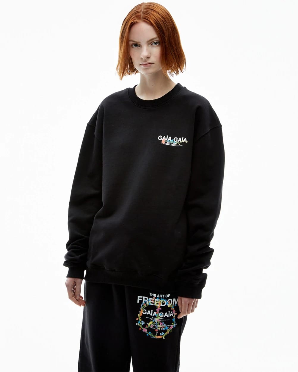 SWEAT-SHIRT THALIA FLEURI IVOIRE