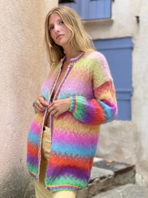 GILET LONG MULTI TIE&DYE