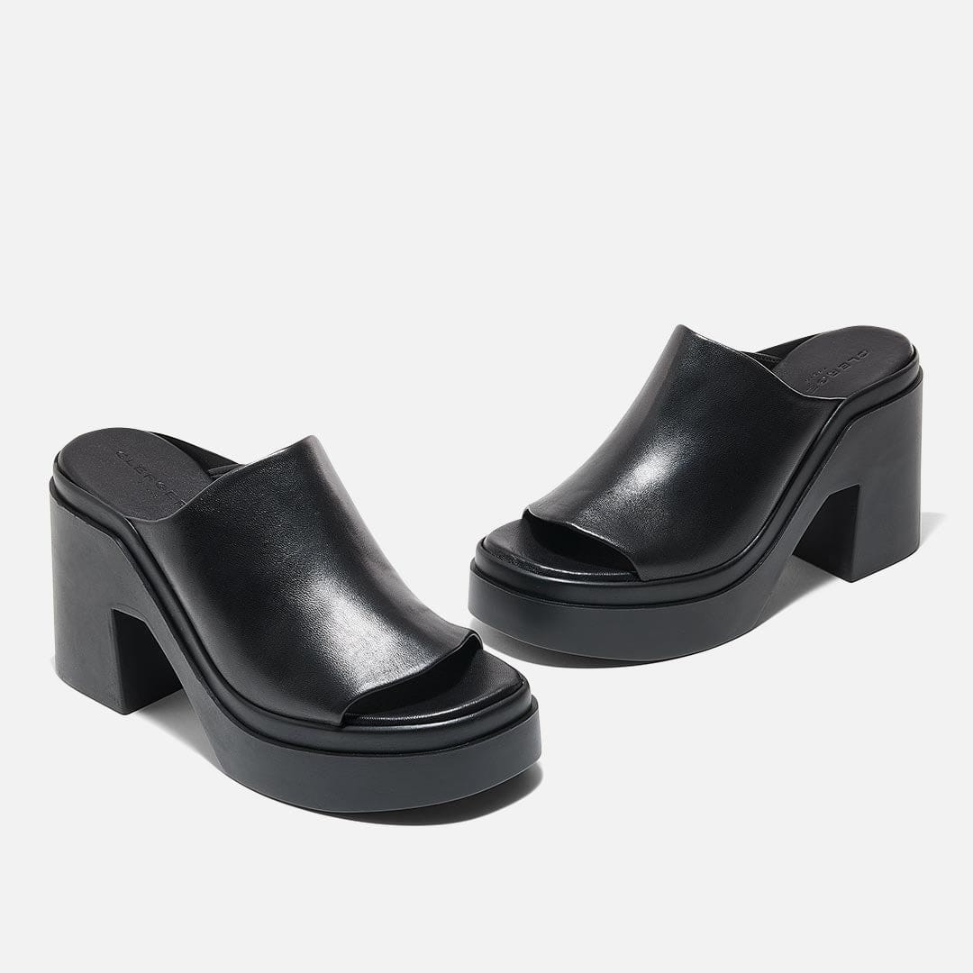 MULES NINE AGNEAU NOIR