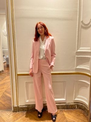 VESTE EN CRÊPE ENVERS SATIN STRETCH