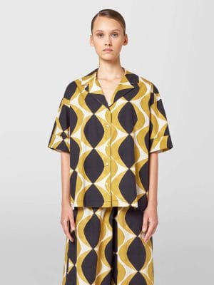 CHEMISE DE BOWLING IMPRIMÉ GÉOMÉTRIQUE