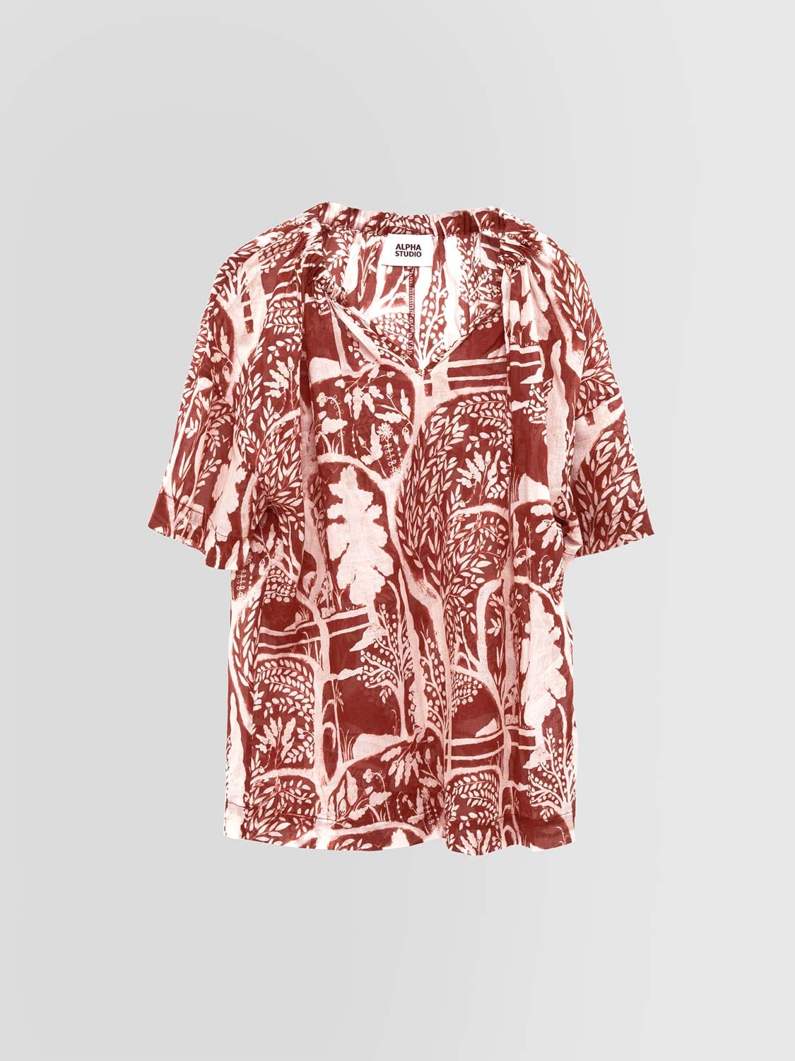 CHEMISE EN MOUSSELINE À IMPRIMÉ PAYSAGE – Image 3