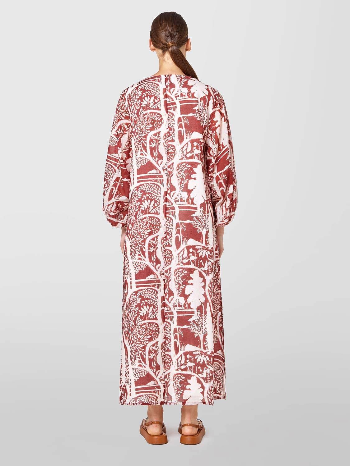ROBE EN MOUSSELINE À IMPRIMÉ PAYSAGE – Image 2