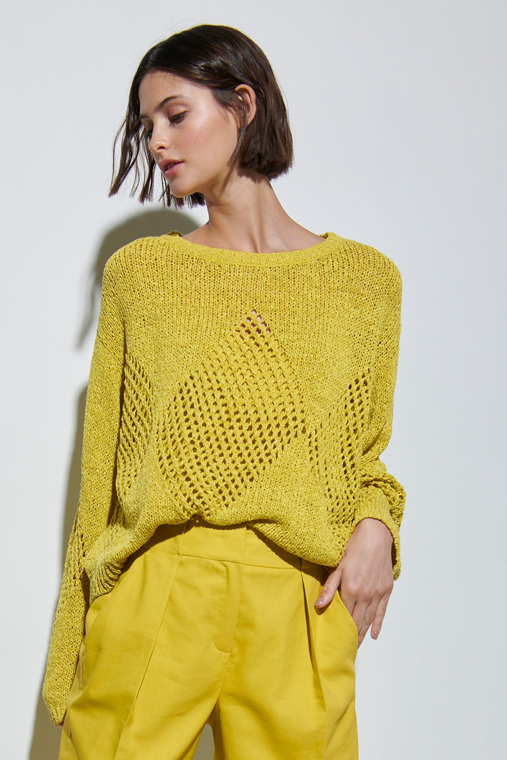 PULL À MOTIF INTARSIA