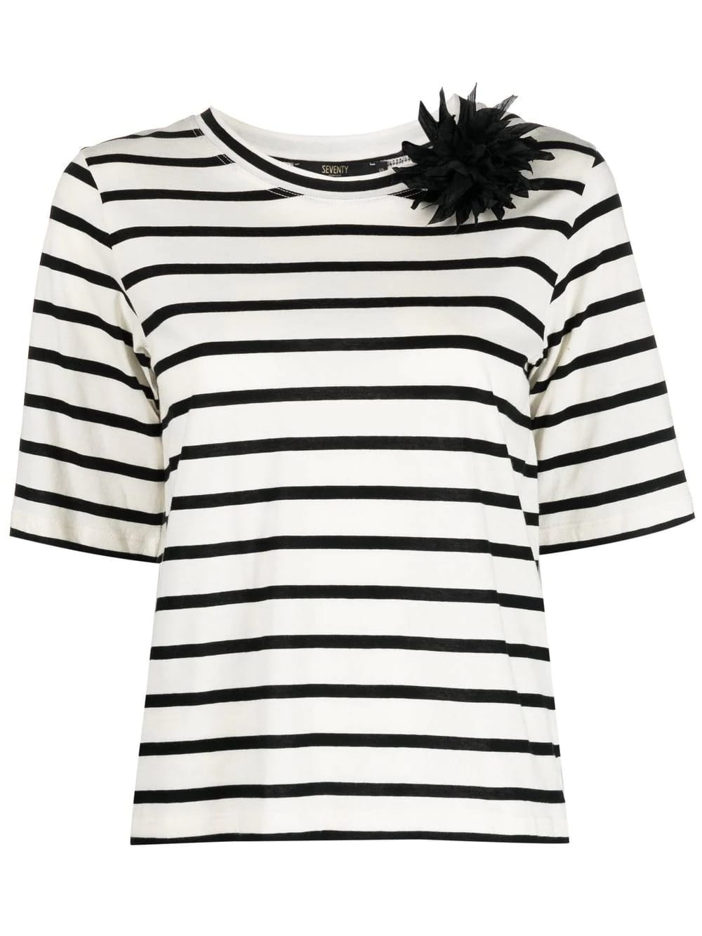 T-SHIRT RAYE ROSE ET BLANC