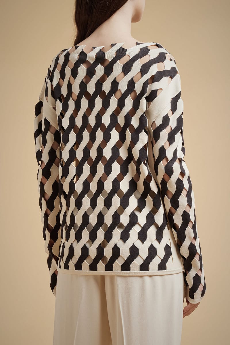 PULL EN VISCOSE EFFET MAILLE TRESSEE – Image 3