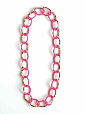 COLLIER RONDO SAUTOIR ROSE