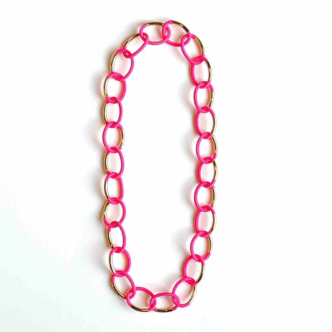 COLLIER RONDO SAUTOIR ROSE