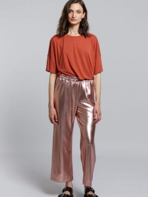 PANTALON GLORIA BRILLANT OR ROSE