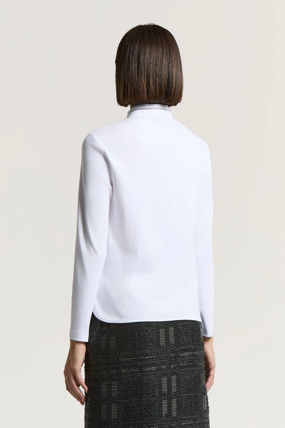 CHEMISE EN POPELINE DE COTON STRETCH BLANCHE – Image 2