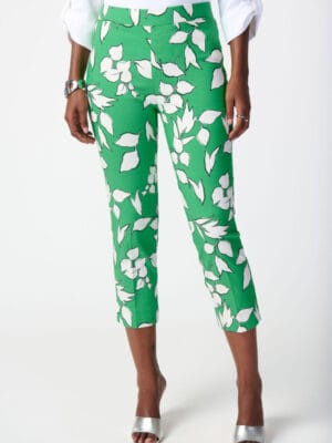 PANTACOURT AJUSTE FLEURS VERT