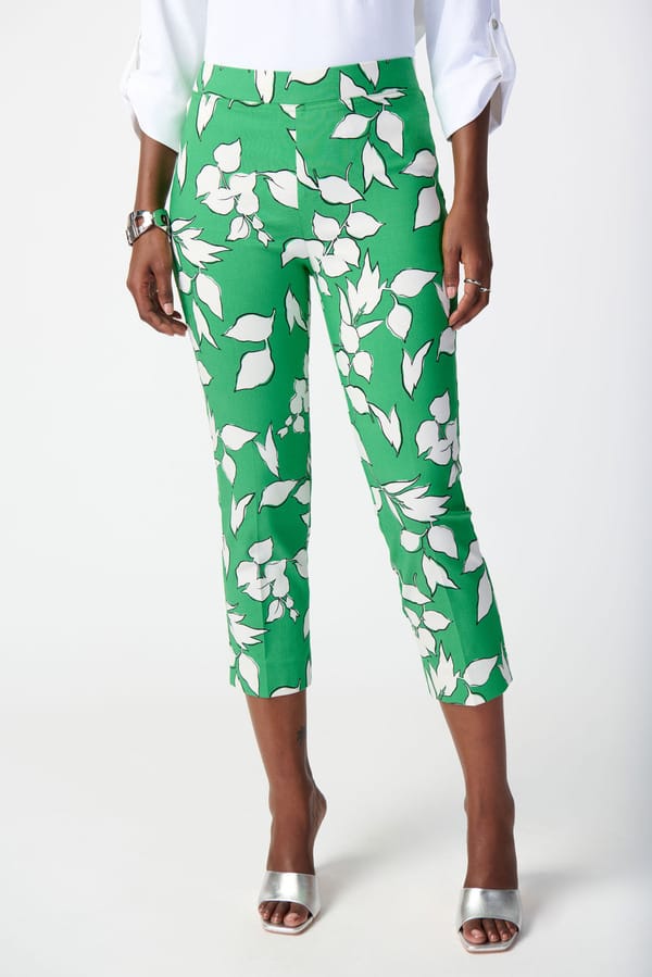 PANTACOURT AJUSTE FLEURS VERT