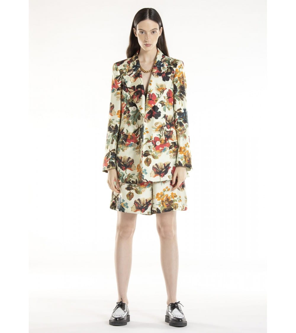 VESTE IMPRIMÉE GROSSES FLEURS