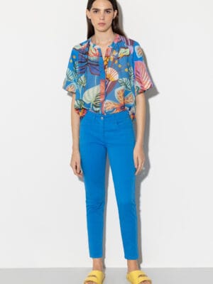 JEAN DENIM SKINNY HAUTEMENT EXTENSIBLE BLEU