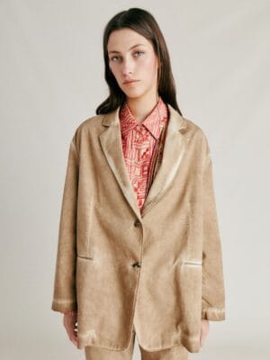 VESTE EDITH EN GABARDINE SABLE