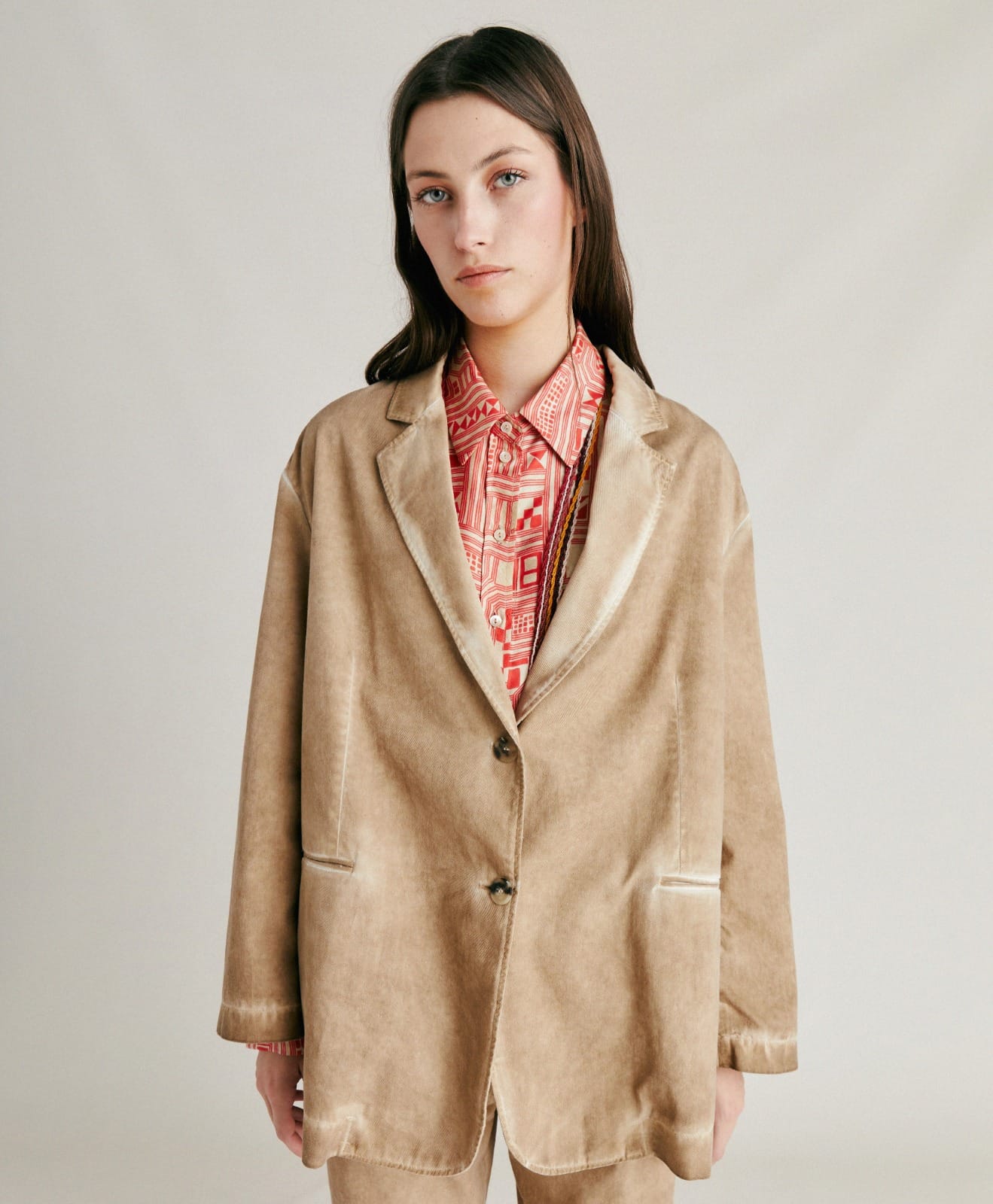 VESTE EDITH EN GABARDINE SABLE