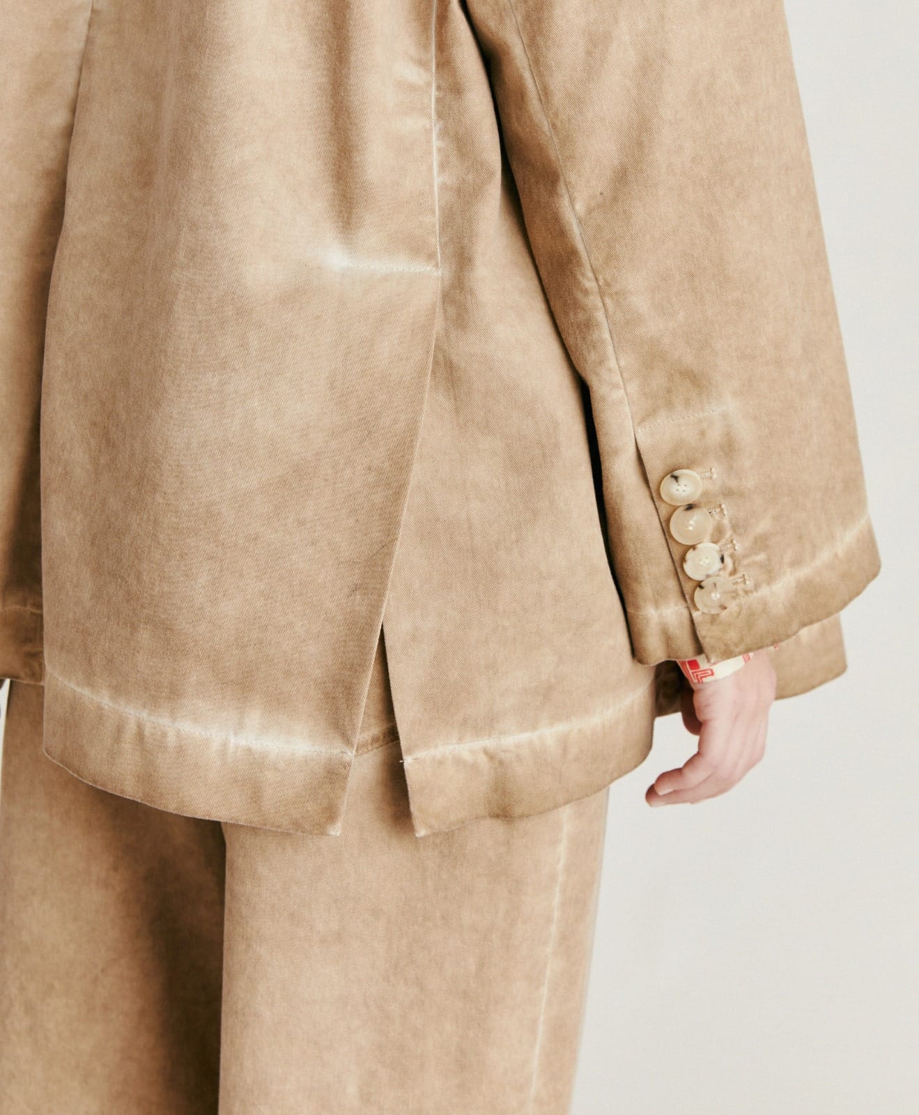 VESTE EDITH EN GABARDINE SABLE – Image 3
