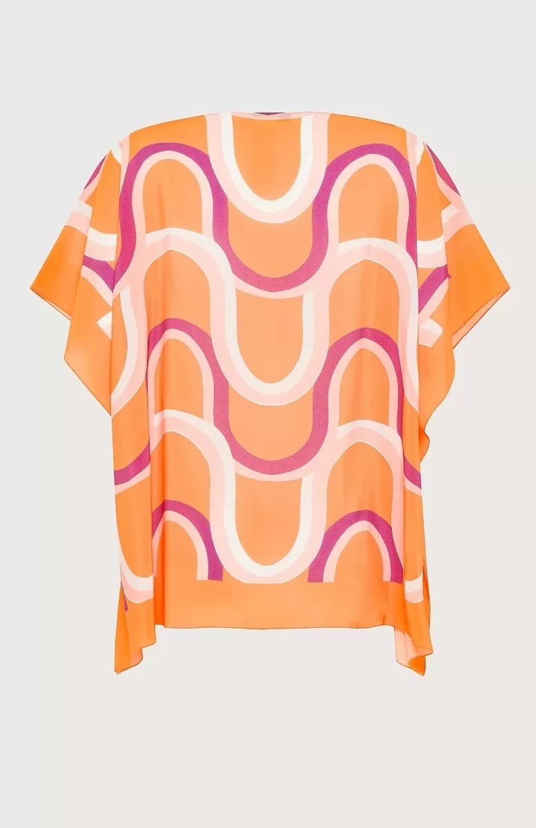PONCHO EN SOIE IMPRIMÉ – Image 2
