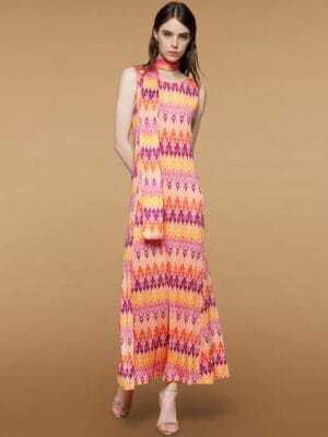 ROBE SANS MANCHES EN JERSEY AVEC IMPRIMÉ