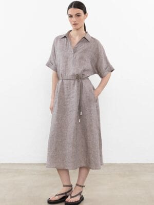ROBE LONGUE PUR LIN LEGER CIEL