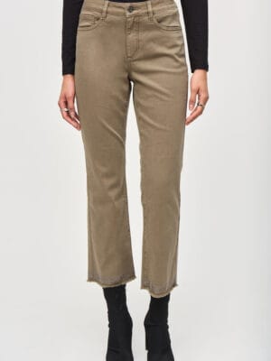 JEAN EVASE TAILLE MI-HAUTE DECONTRACTE BEIGE